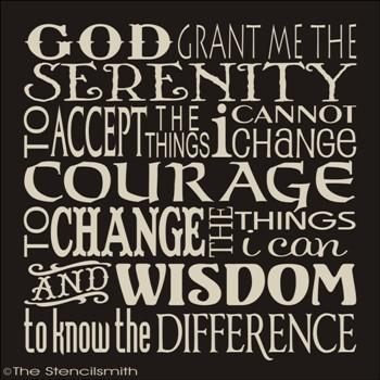 1730 - SERENITY PRAYER - The Stencilsmith