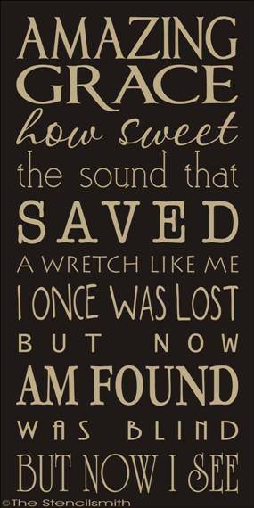 1765 - AMAZING GRACE - The Stencilsmith