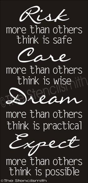 1827 - Risk Care Dream Expect - The Stencilsmith