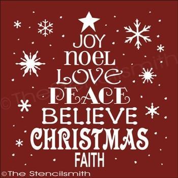 1853 - Christmas Word Tree - The Stencilsmith