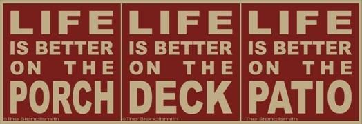 1857 - Life is better on the Porch - The Stencilsmith