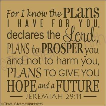 1860 - For I know the plans - The Stencilsmith