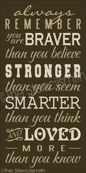 1868 - Always Remember you are - The Stencilsmith