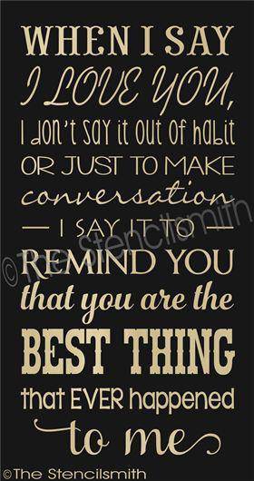 2134 - When I say I love you - The Stencilsmith