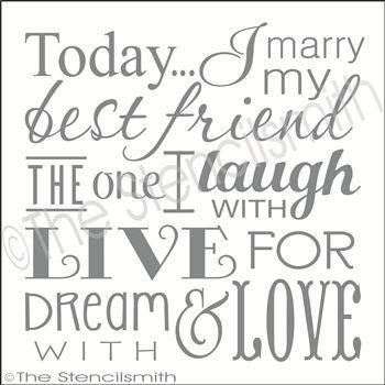 2152 - Today I marry my best friend - The Stencilsmith