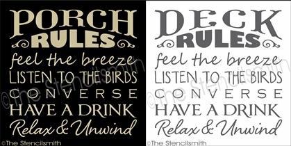 2175 - Porch / Deck Rules - The Stencilsmith