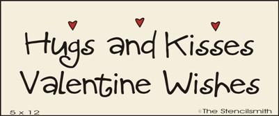 Hugs & Kisses Valentine Wishes - The Stencilsmith