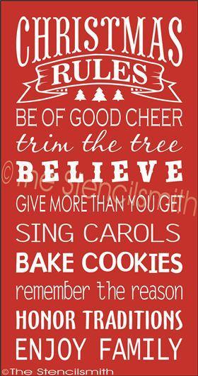 2217 - CHRISTMAS RULES - The Stencilsmith