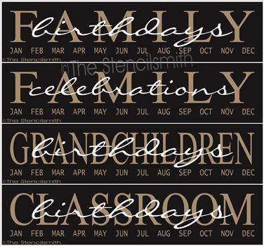 2254 - FAMILY Birthdays / Celebrations - The Stencilsmith