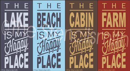 2261 - The LAKE is my happy place - The Stencilsmith