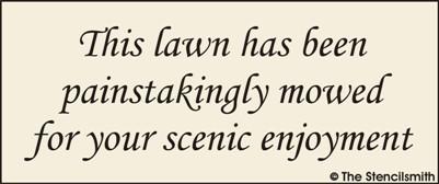 Lawn painstakingly mowed, scenic enjoyment - The Stencilsmith