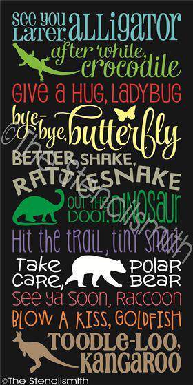 2312 - GOODBYE see you later alligator - The Stencilsmith