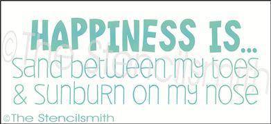 2320 - Happiness is Sand between my toes - The Stencilsmith