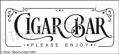 2338 - Cigar Bar please enjoy - The Stencilsmith