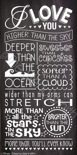 2377 - I love you higher than - The Stencilsmith