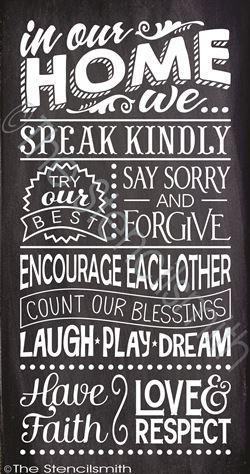 2414 - In Our Home We - The Stencilsmith