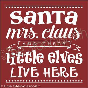 2420 - Santa Mrs. Claus and their little elves - The Stencilsmith