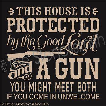 2466 - This house is protected by - The Stencilsmith