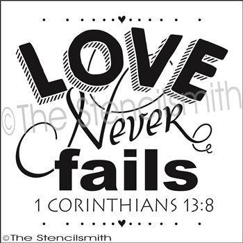 2469 - Love Never Fails - The Stencilsmith