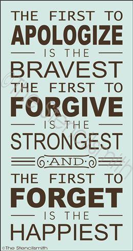 2477 - The First to apologize is - The Stencilsmith