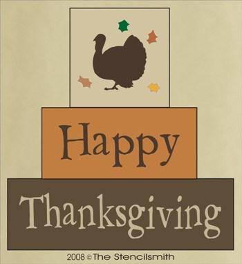 255 - Happy Thanksgiving - block set - The Stencilsmith