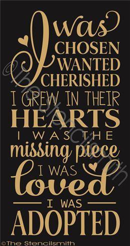 2582 - I was chosen ... adopted - The Stencilsmith