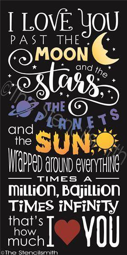 2661 - I love you past the moon - The Stencilsmith
