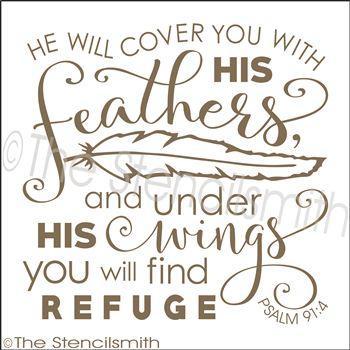 2675 - He will cover you - The Stencilsmith
