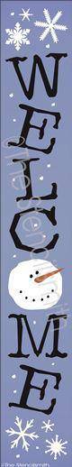 2774 - Welcome - snowman - The Stencilsmith