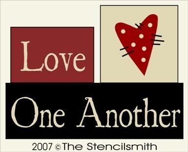 2820 - Love One Another - BLOCK Stencil - The Stencilsmith