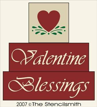 2845 - Valentine Blessings - BLOCK Stencil - The Stencilsmith