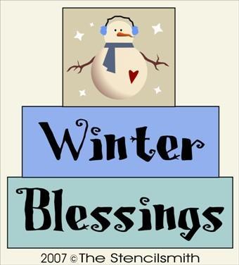 2848 - Winter Blessings - BLOCK Stencil - The Stencilsmith