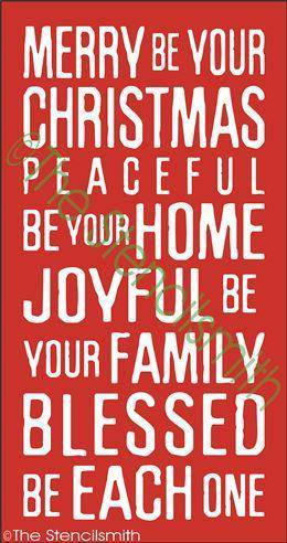 2927 - Merry be your Christmas - The Stencilsmith