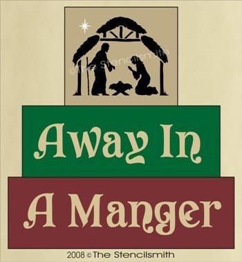 295 - Away in a Manger - block set - The Stencilsmith