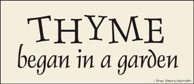 THYME began in a garden - The Stencilsmith