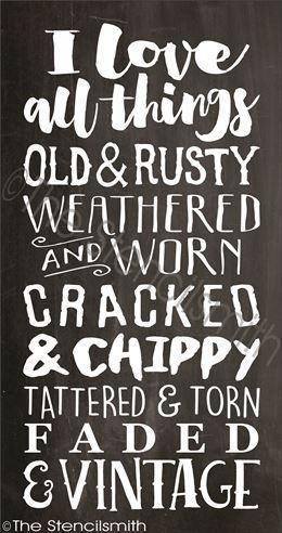 3097 - I love all things ...vintage - The Stencilsmith