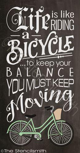 3107 - Life is like riding a bicycle - The Stencilsmith