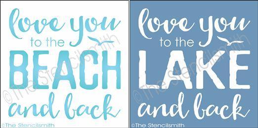 3225 - love you to the Beach / Lake - The Stencilsmith
