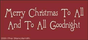322 - Merry Christmas To All - The Stencilsmith