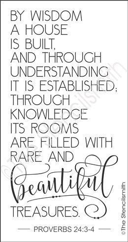 3284 - By wisdom a house is built - The Stencilsmith