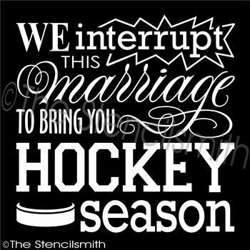 3331 - We interrupt this marriage ... HOCKEY - The Stencilsmith