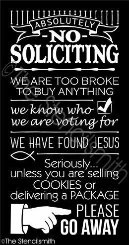 3405 - Absolutely NO Soliciting - The Stencilsmith