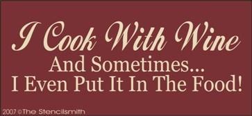 342 - I cook with Wine - The Stencilsmith