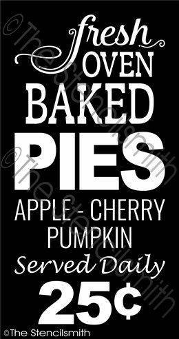 3432 - Fresh oven baked PIES - The Stencilsmith