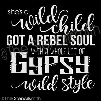3469 - She's a wild child - The Stencilsmith