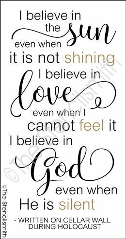 3489 - I believe in the sun - The Stencilsmith