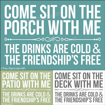 3706 - Come Sit on the Porch with me - The Stencilsmith