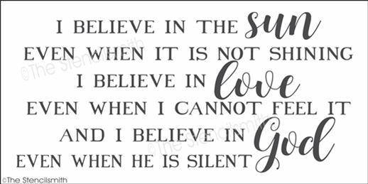 3735 - I believe in the sun - The Stencilsmith