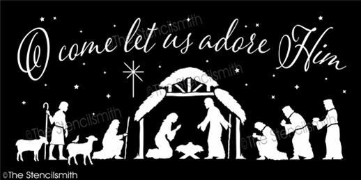 3877 - O come let us adore Him - The Stencilsmith