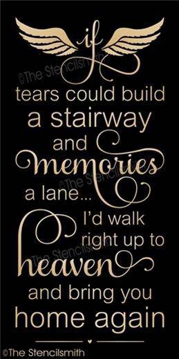 3927 - if tears could build a stairway - The Stencilsmith